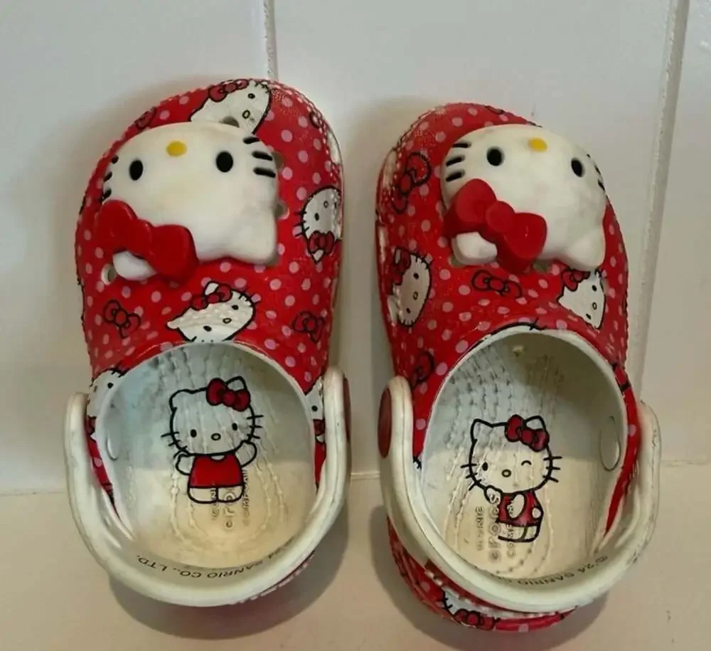 Crocs x Hello Kitty Toddler Classic Clog Red Polka Dot 4C